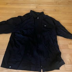 Black zip up dress shirt